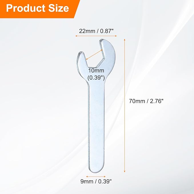 HARFINGTON 10pcs Small Open End Wrench 10x70x1.8mm Metric U-Shaped Single Open - Image 2