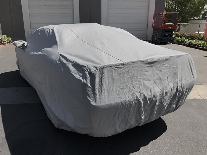 CarsCover Custom Fits for Dodge Challenger Car Cover 5 Layer Ultrashield Gray - Image 6