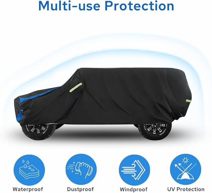 Avecrew for Jeep Wrangler Cover Waterproof 2 Door, All Weather for Jeep Rain - Image 6