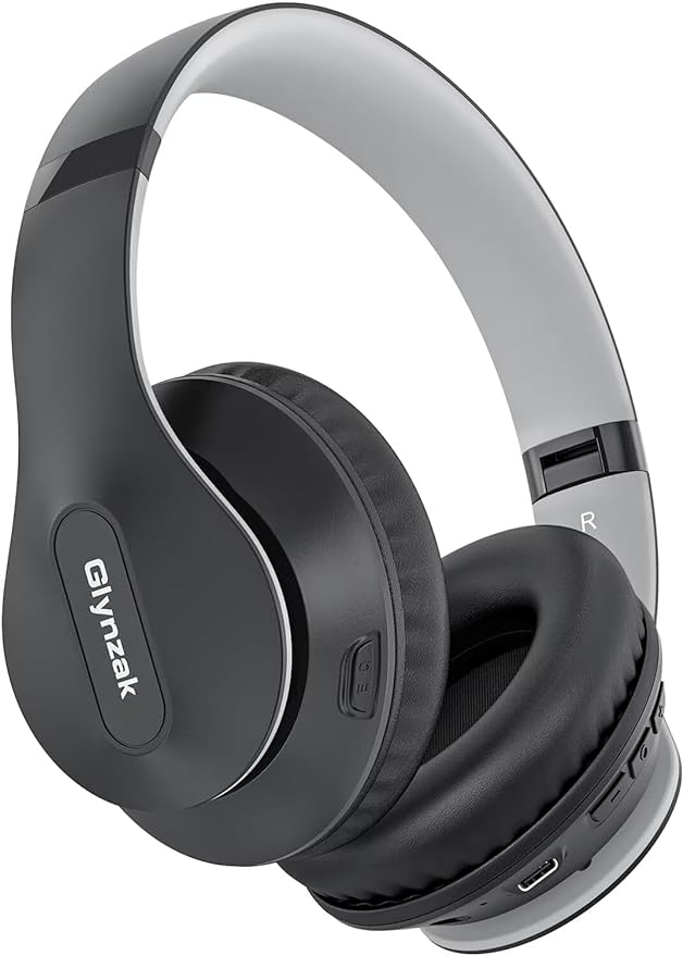 Wireless Bluetooth Headphones Over Ear, 65H Playtime HiFi Stereo Headset by Glynzak