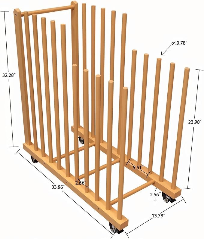 Art Storage Rack, Wood Art Drying Storage Stand - Image 5