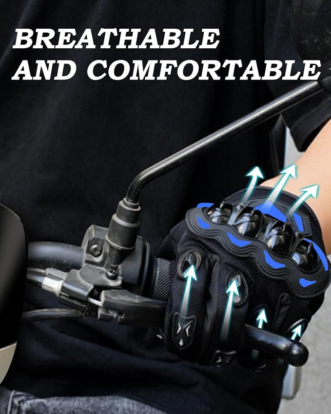 Motorcycle Gloves, Touchscreen Motorbike Gloves - Image 2