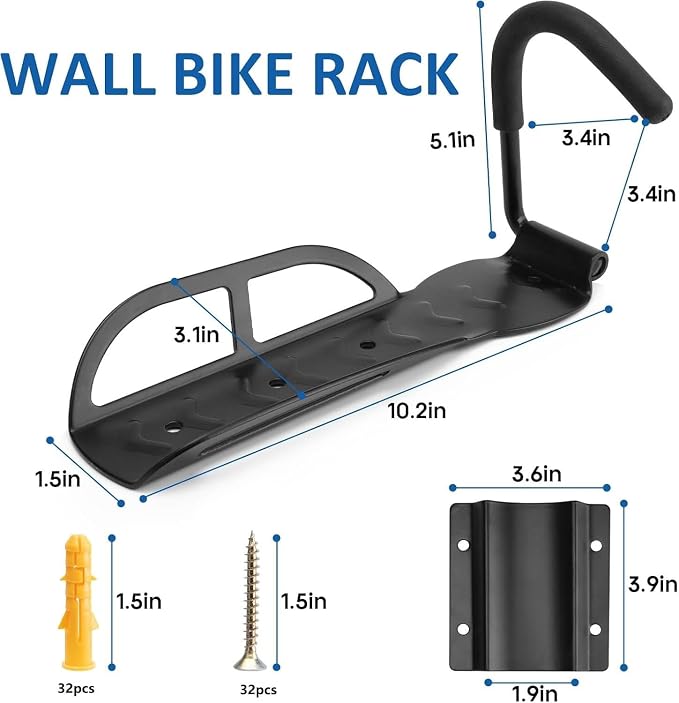 Garage Bike Rack Wall Mount, Bike Hanger Hooks, Heavy Duty Vertical Bicycle - Image 6