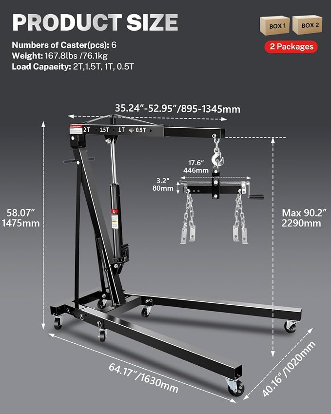 2-Ton Folding Engine Hoist - Image 6
