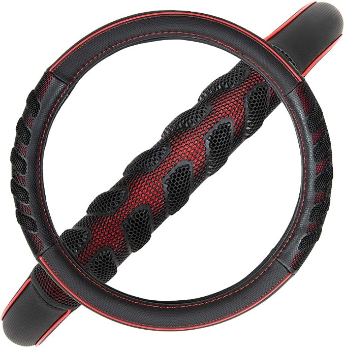 Flying Banner car Steering Wheel Cover Faux Leather Massage Universal fit 3D - Image 6