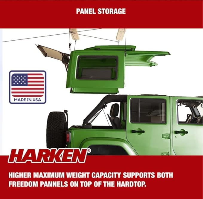HARKEN - Truck Cap Overhead Garage Storage Hoist, Self-Leveling, Safe Anti-Drop - Image 2