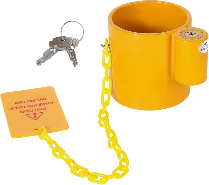 5-Wheel Solid Steel Trailer King Lock Anti-Theft, Trailer Hitch Locks by EZOOOOIU
