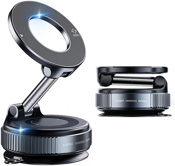 Vacuum Magnetic Car Phone Holder, 360°Adjustable Magnetic Phone Holder by YAOKEEP