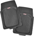 Motor Trend FlexTough Plus-2 Piece Front Car Floor Mats- Black Contour by MotorTrend