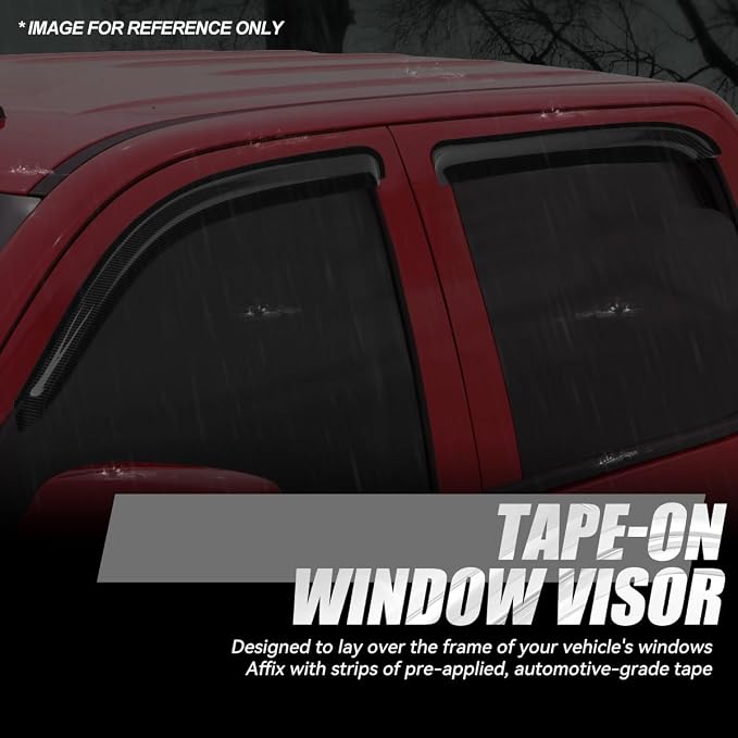 Auto Dynasty Set of 4 Carbon Fiber Pattern Window Visors Compatible - Image 3