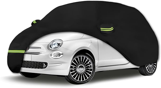 Waterproof Car Covers for 2007-2023 Fiat 500/500C/500E Abarth/New Fiat 500 210T by ATBKJ