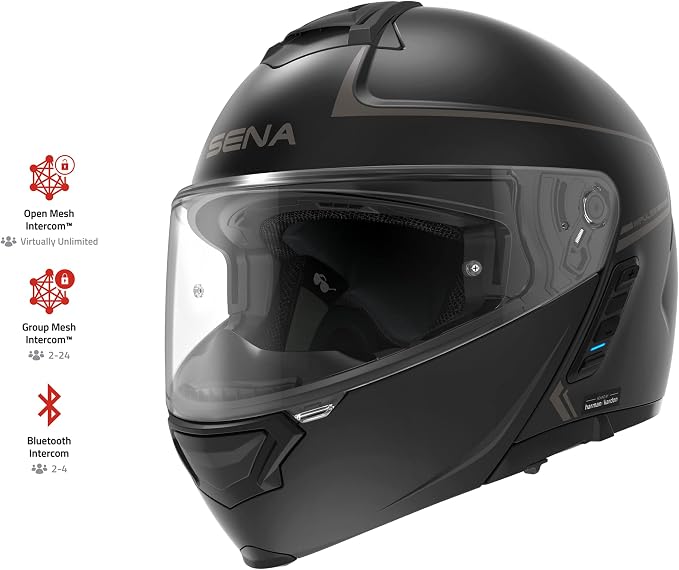 Sena Impulse DOT Flip Up Modular Bluetooth Helmet w/Sound by Harman Kardon Dual - Image 3