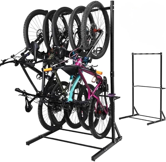 Yes4All Freestanding Bike Storage Rack, 300 Lbs 5 Levels Sturdy Steel Vertical by Yes4All