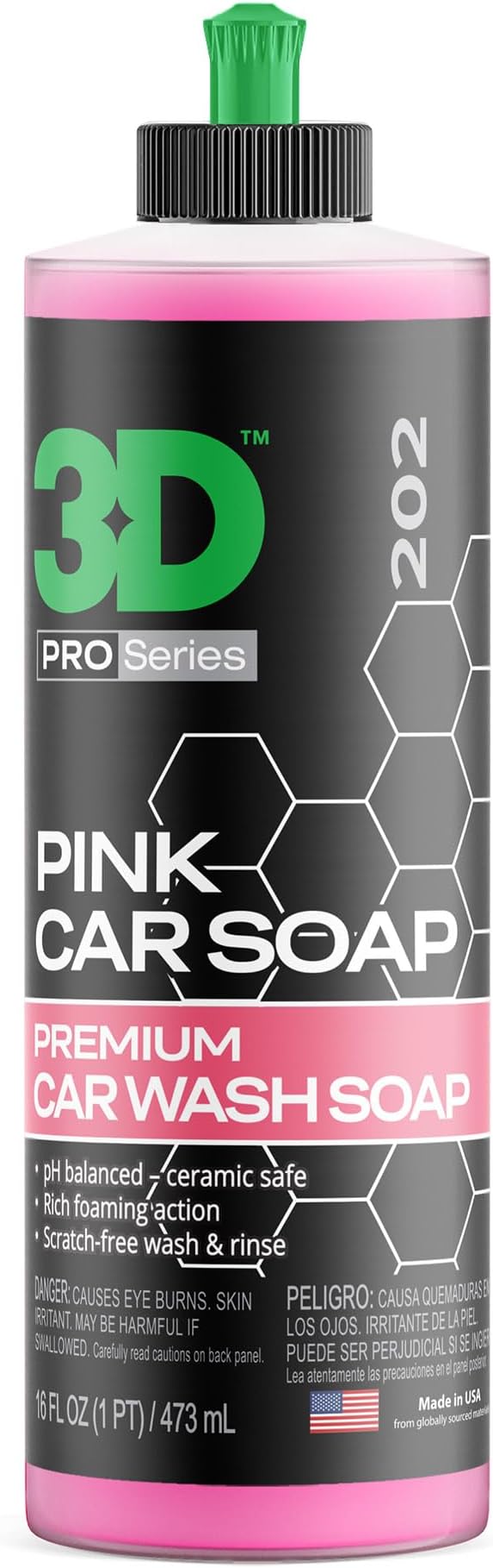 3D Pink Car Soap – 16 oz |pH Neutral Car Wash Soap by 3DCarCare