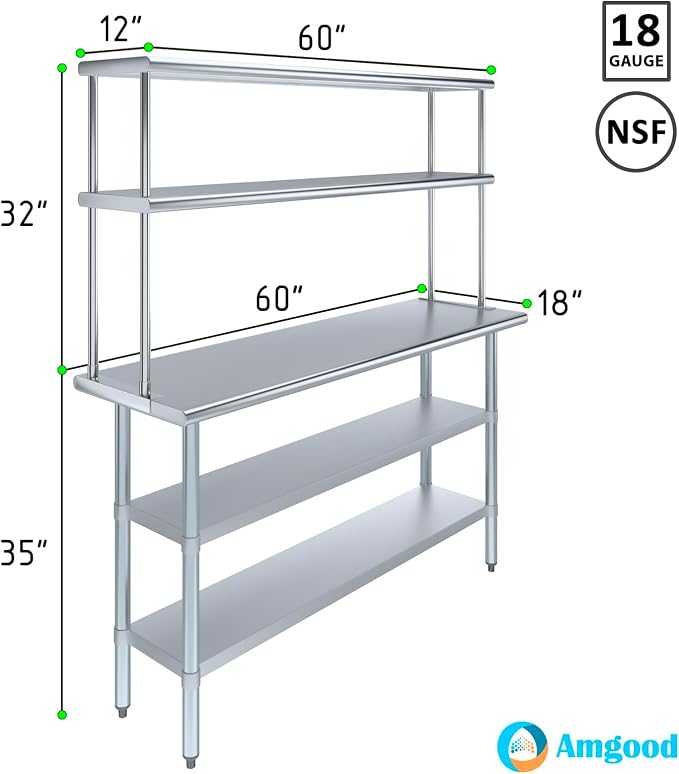 Amgood Stainless Steel Work Table - Image 3