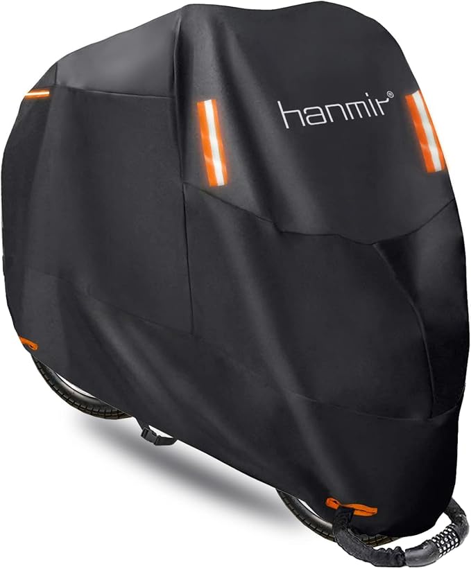 Motorcycle Cover, Motorbike Cover All Season Universal Weather Waterproof by Hanmir