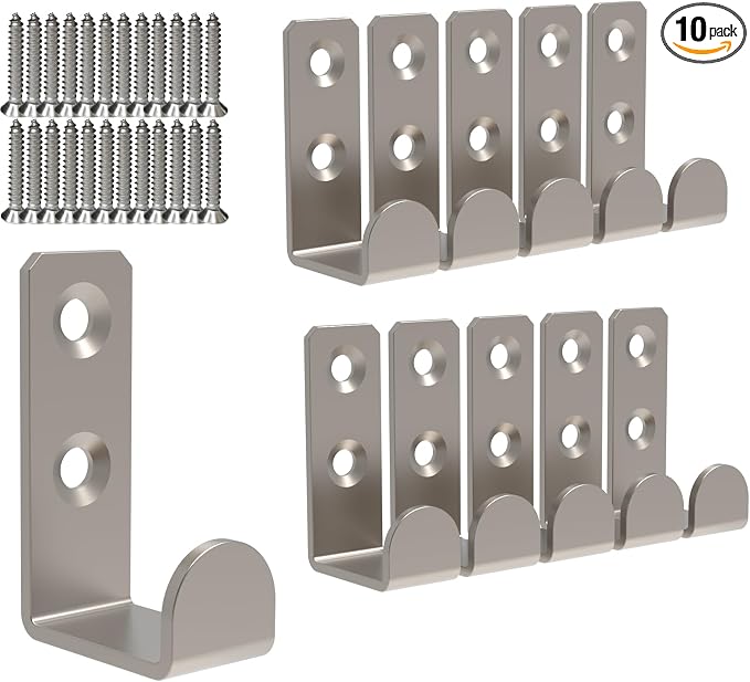 Wall Hooks Coat Hook Robe Hanging Robe & Towel Hooks, Utility Hooks Indoor by Aufuga