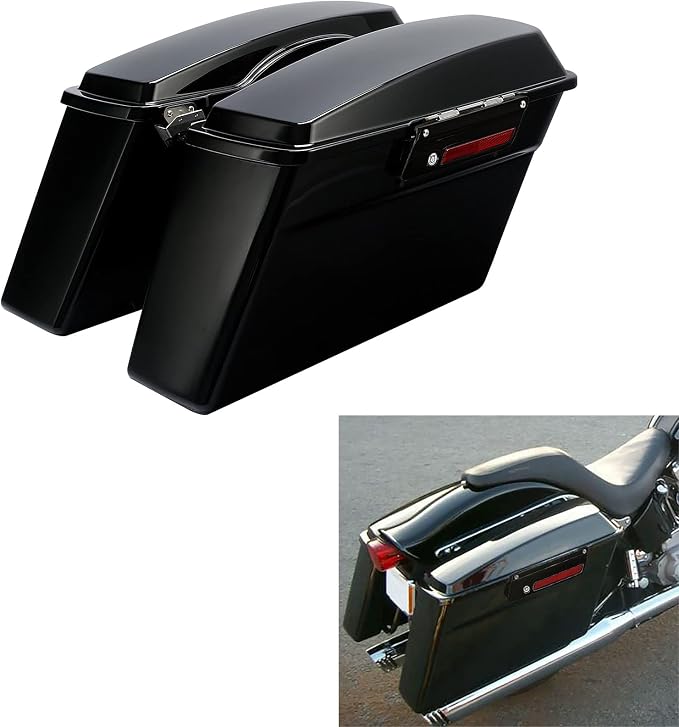 Green-L Hard Saddlebags with Black Latches Fit - Image 3