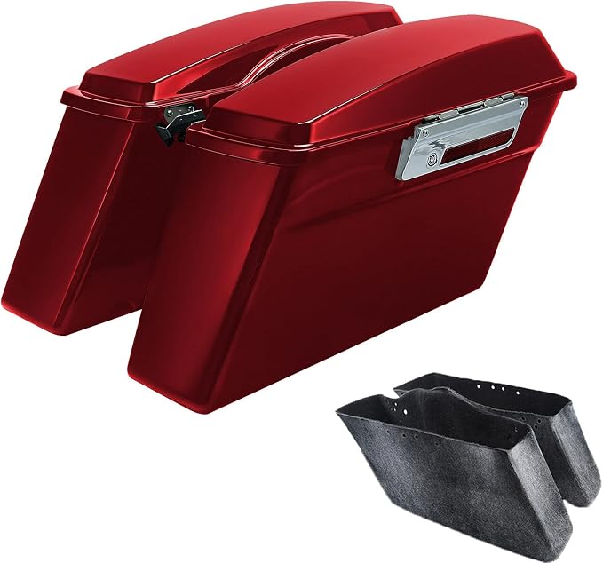 Green-L Red Hard Saddlebags Fit by Green-LMotorParts