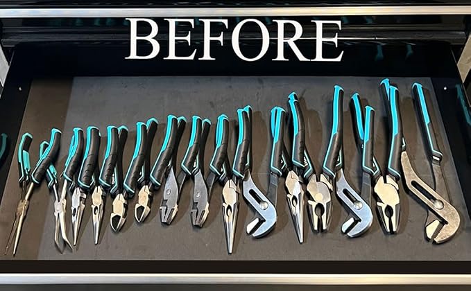Plier Organizer Rack for Tool Box Storage, Holds Regular and Wide Handle Pliers - Image 2