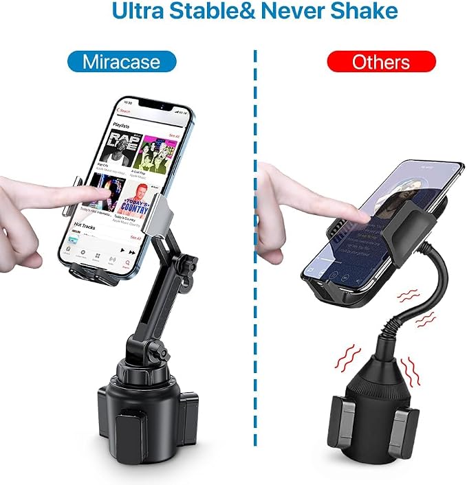 Miracase Cup Phone Holder for Car, Adjustable Long Neck Car Cup Holder Phone - Image 2