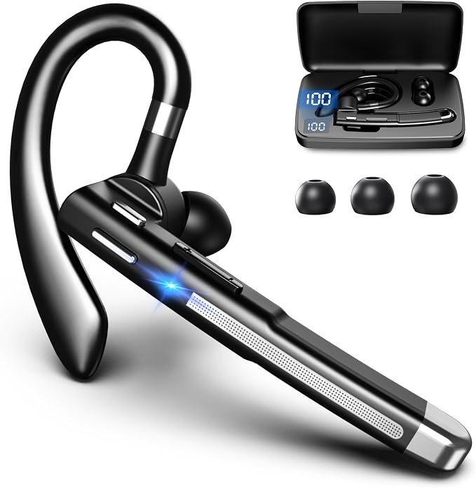 Bluetooth Headset, Wireless Bluetooth Earpiece by Champonic