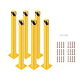 6 Pack Safety Bollard Post, 30 Inch Height 4.5 Inch Diameter Yellow Pipe Safety by Doppeltcharms