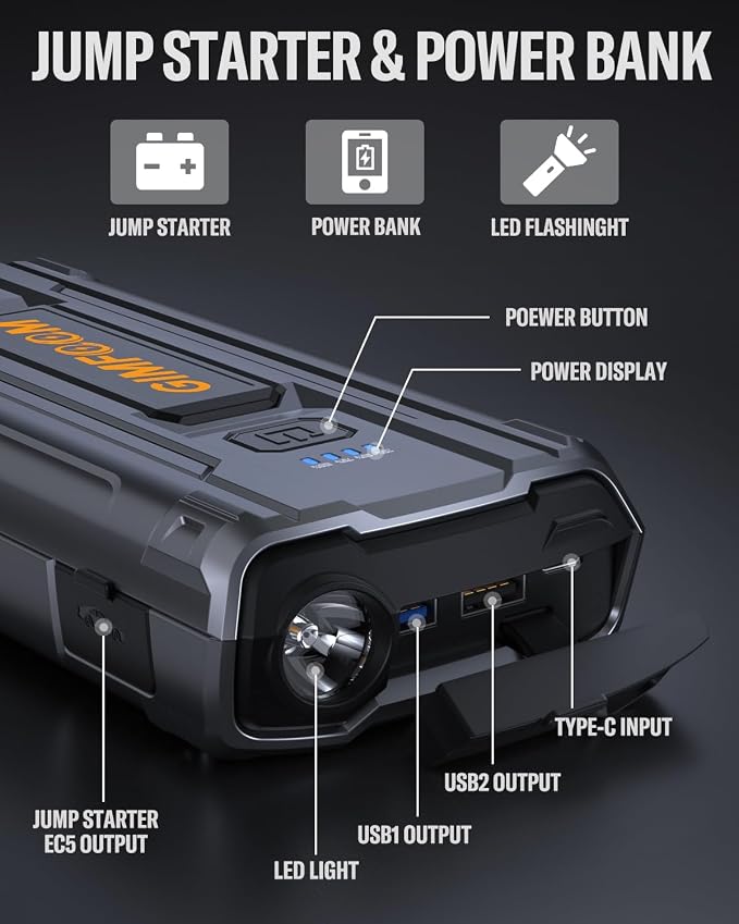 Car Jump Starter, 3000A Jump Starter Battery Pack - Image 6