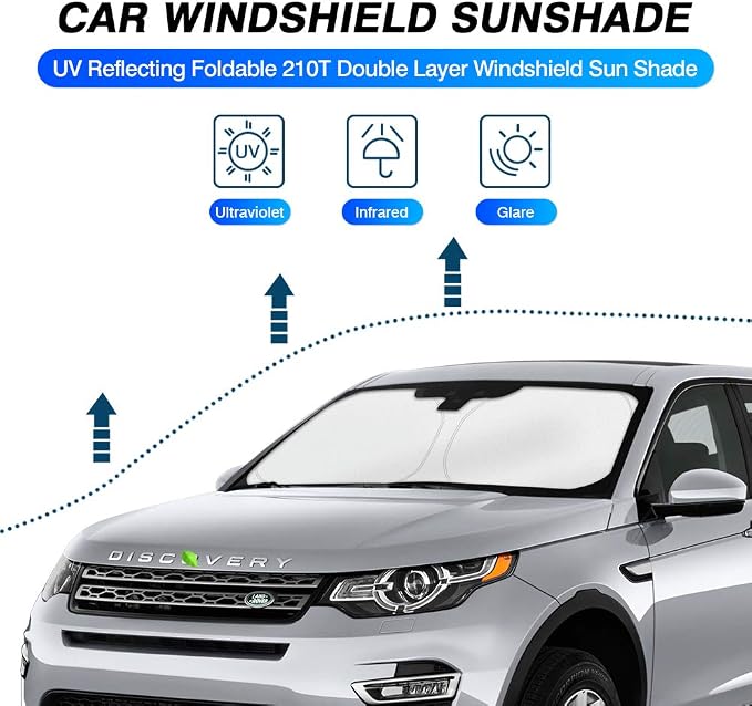 KUST Windshield Sun Shade for Land Rover Discovery Sport 2014-2019 Accessories - Image 2