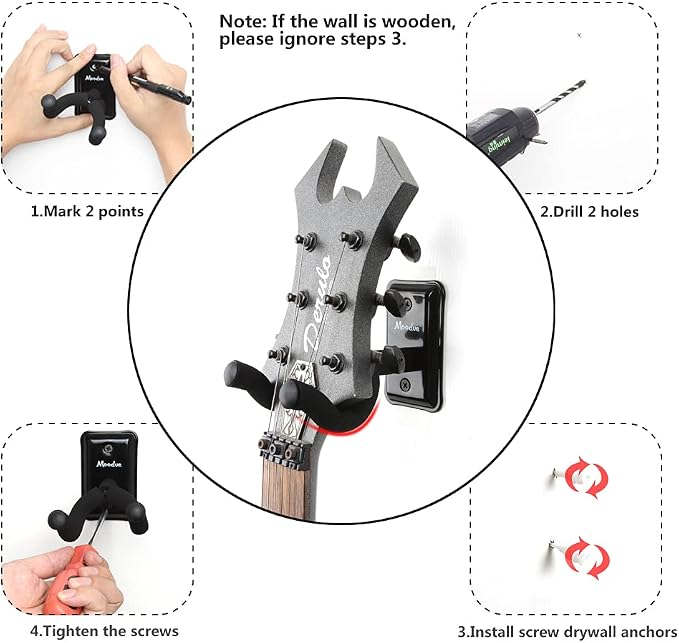 Guitar Wall Mount Hanger, Guitar Hook Holder Stand - Image 7