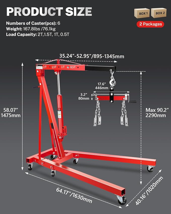 2-Ton Folding Engine Hoist - Image 6