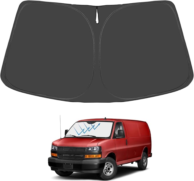 Proadsy for Chevrolet Express Cargo Van 1996-2024 2025 Windshield Sun Shade by Proadsy