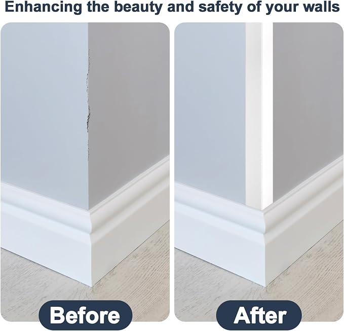 4PCS 45" White Metal Corner Protectors, Aluminum Self Adhesive Corner Guards - Image 7