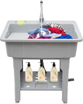 Freestanding Utility Sink Plastic Laundry Tub Spacious Sink by Unknown