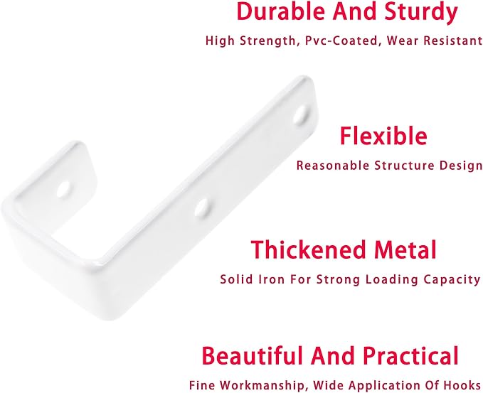Bunk Bed Ladder Hooks Brackets, Iron Bed Ladder Hook, PVC Coated Angled Ladder - Image 5