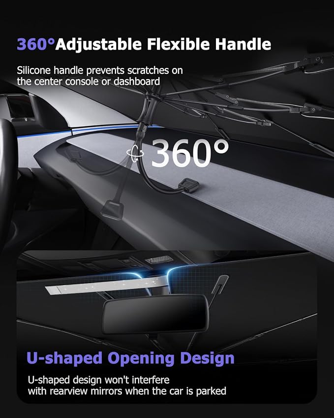 2025 4Runner Car Windshield Sun Shade Windshield Sunshade Umbrella Protect Car - Image 4