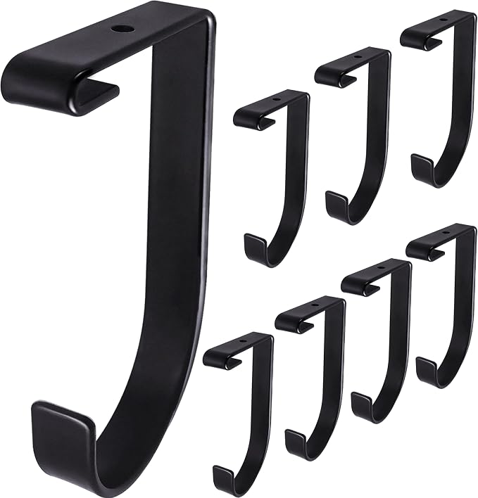 8-Pack Heavy Duty Add-On Flat Hook Accessory by Saderoy