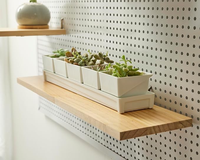 SEVENY 2 Pack Pegboard Shelf Wall Organizer, Pine Wooden Garage Tool Storage - Image 2