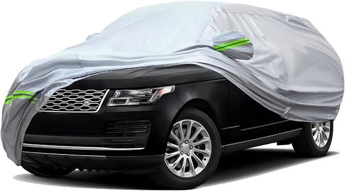 TUCAREST 6-Layers Premium Full Car Cover Hard Shell Zipper Design Waterproof by TUCAREST