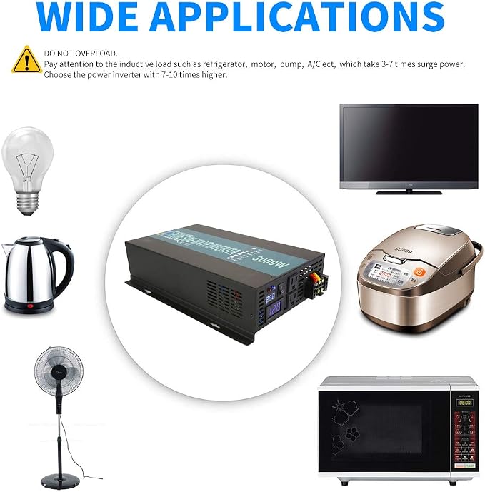 WZRELB Reliable 3000w Pure Sine Wave Solar Power Inverter 24v 110-120v 60hz - Image 3