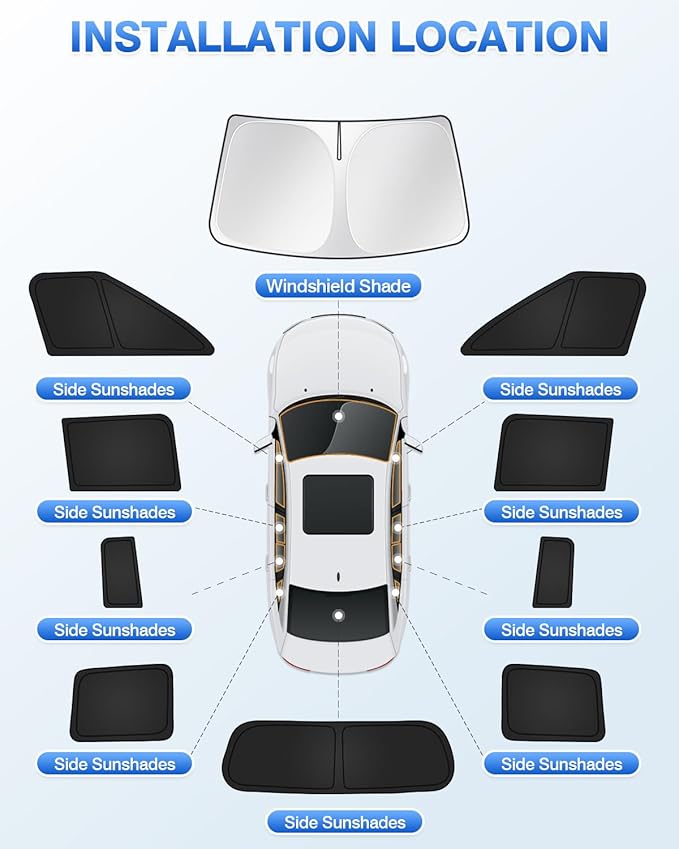Sunshades for Hyundai Santa Fe 2024 2025 2026 Accessories Windshield Sun Shade - Image 5