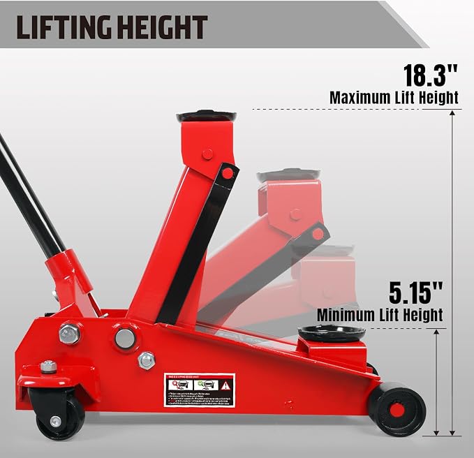 3 Ton Floor Jack Steel Heavy Duty Car Jack Fast Lift Service Hydraulic Jack - Image 2