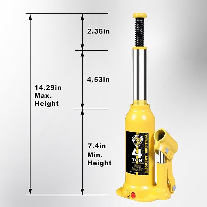 YELLOW JACKET 4 Ton Muti-Directional Welded Bottle Jack - Image 2