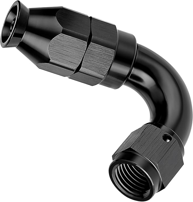 EVIL ENERGY 4AN 120 Degree PTFE One Piece Full Flow End Hose Fitting Aluminum by EVILENERGY