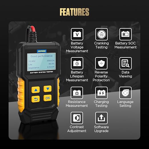 12V Car Battery Tester, 20-2000 CCA Load Tester Automotive, Charging & Cranking - Image 5