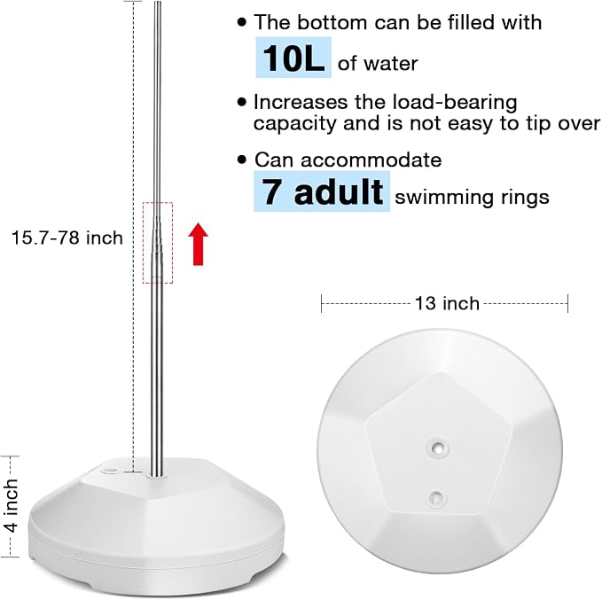 Pool Float Storage Rack 13 x 78 Inch Pool Float Holder Stainless Steel - Image 2