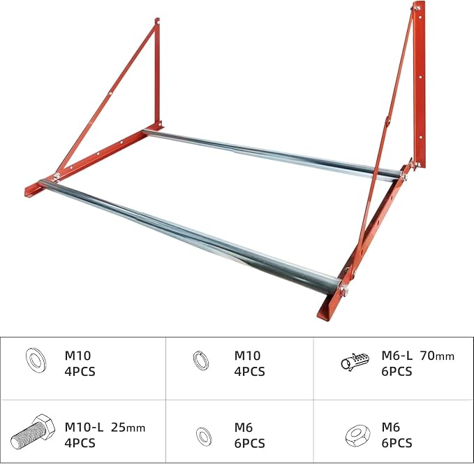 Foozet Heavy Duty Adjustable Wall Mounted Tire Rack - Image 4