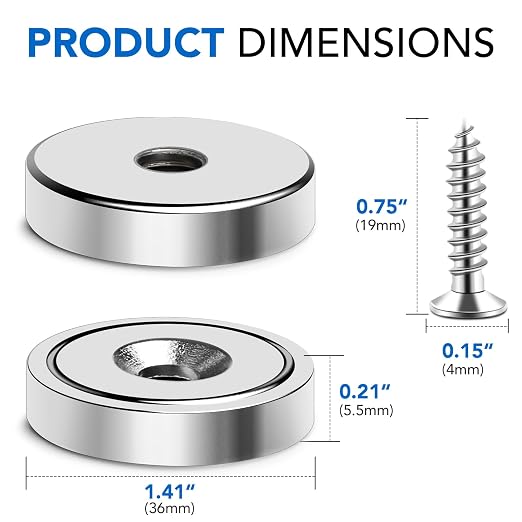 MIKEDE Magnet, 150LB+ Neodymium Cup - Image 3