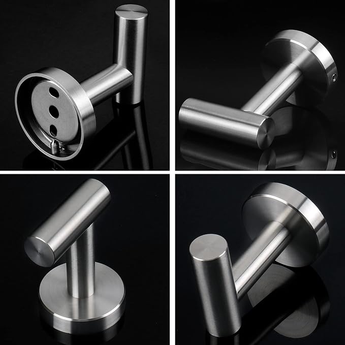 NearMoon Bath Towel Hooks- SUS 304 Stainless Steel Robe Hook Holder, Heavy Duty - Image 6
