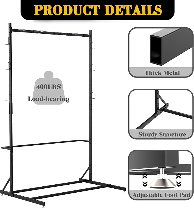 Freestanding Bike Storage Rack for 5 Bikes, Bike Racks for Home and Garage - Image 5